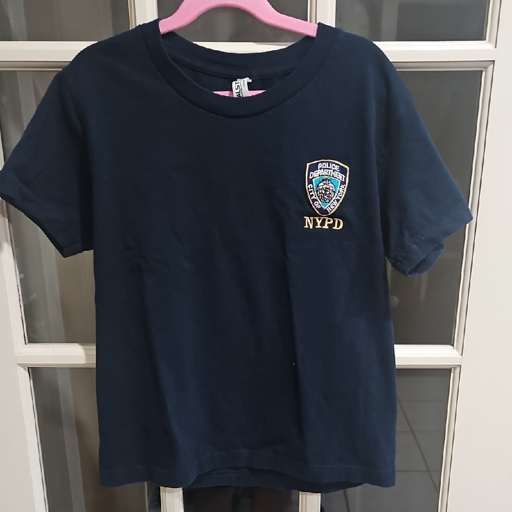 Childrens Navy Blue Short Sleeve Tee with NYPD Badge